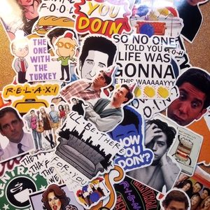 Assorted Friends TV Show Stickers.